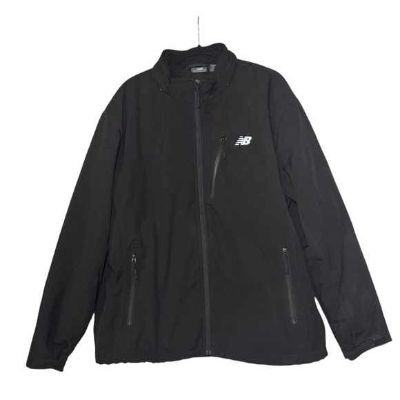New Balance 2-in-1 Windbreaker and Fleece Jacket Black Size XL Full Zip - Picture 1 of 9